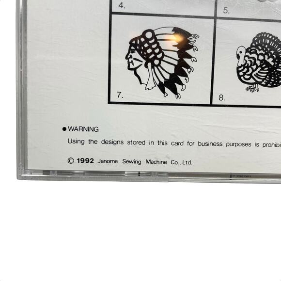 Janome 8000 Memory Card U1 American Series Embroidery Card Circa 1992 - Picture 11 of 11